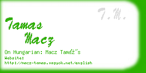 tamas macz business card